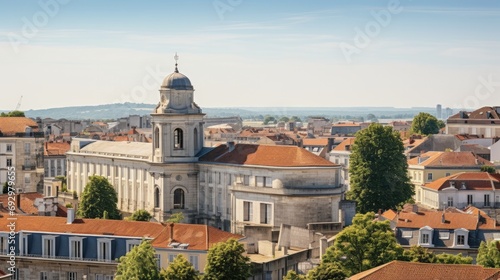 Discovering the Historic Charm of Angouleme: A Cityscape of Beautiful Architecture and Culture in Charente, France © AIGen