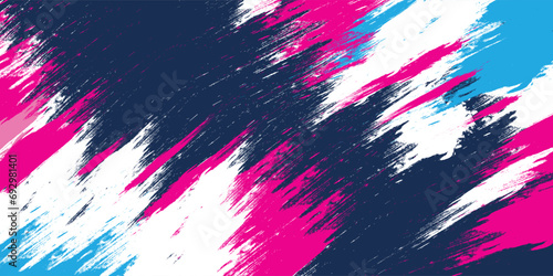 Jersey design sublimation vector brush grunge splash background, techno sporty element wallpaper, pink blue white navy color combination, shirt sports wear