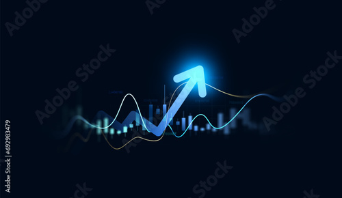 Analysis finance graph and market chart investment. Business development, financial plan and strategy. Stock market business and exchange financial growth graph.	

