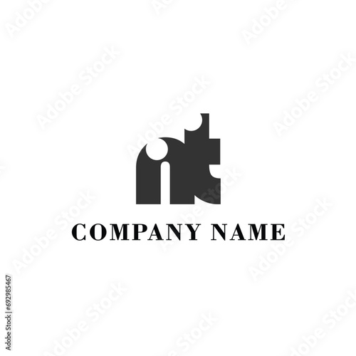 NT Initial logo elegant logotype corporate font idea unity photo