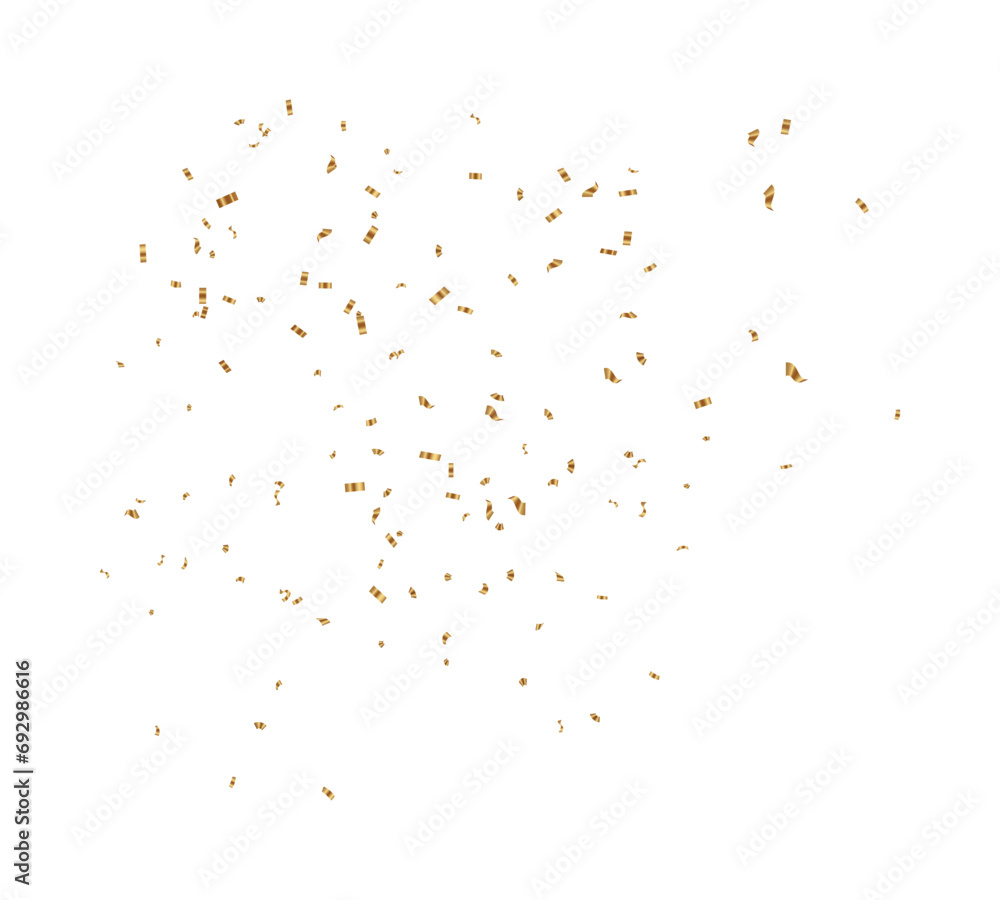 Fototapeta premium Golden Confetti Tape Element