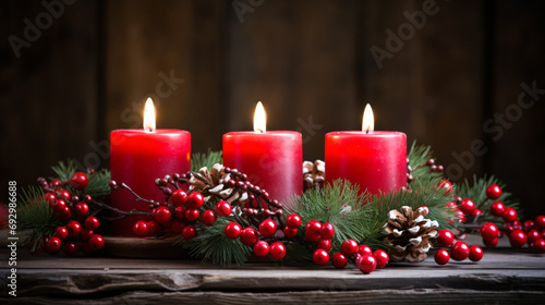 Frist Advent with red berry