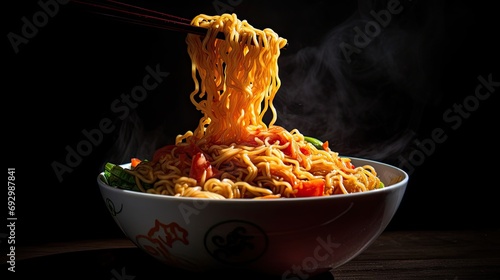 schezwan noodles beautiful image photo