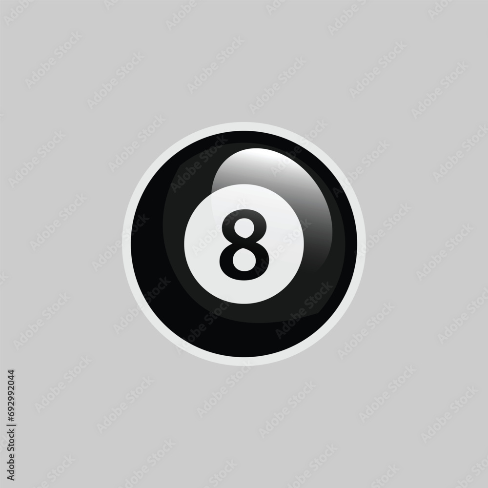 Billiard sport sticker vector design Billiard sport sticker vector design