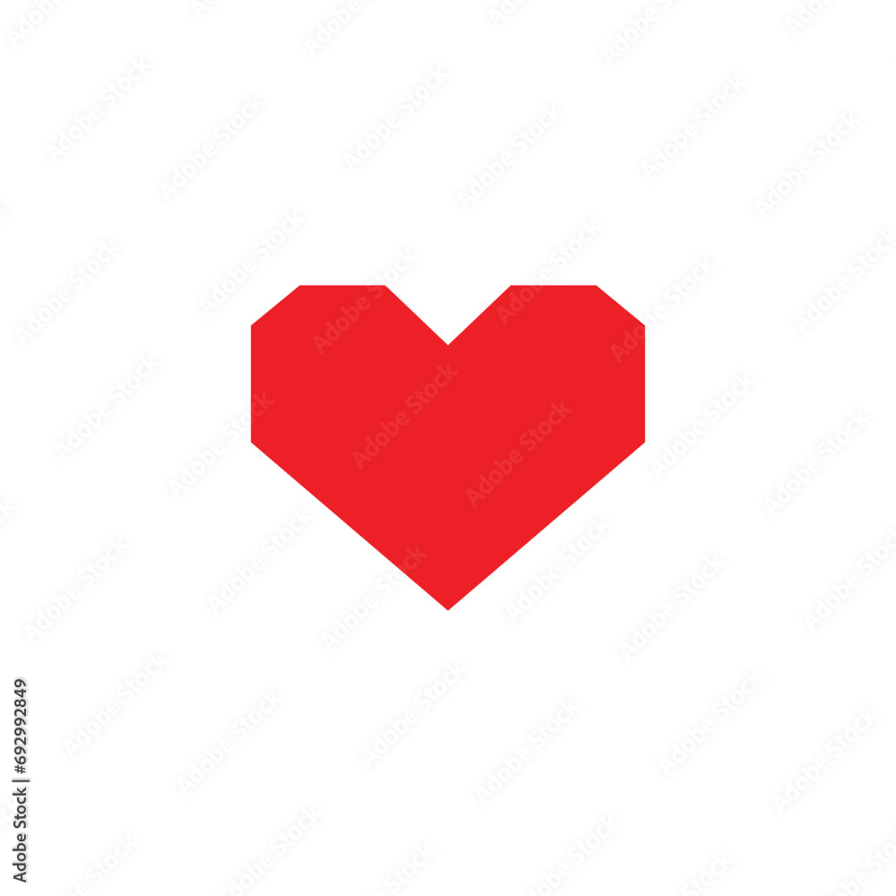 heart icon vector polygonal geometric heart icon vector polygonal geometric