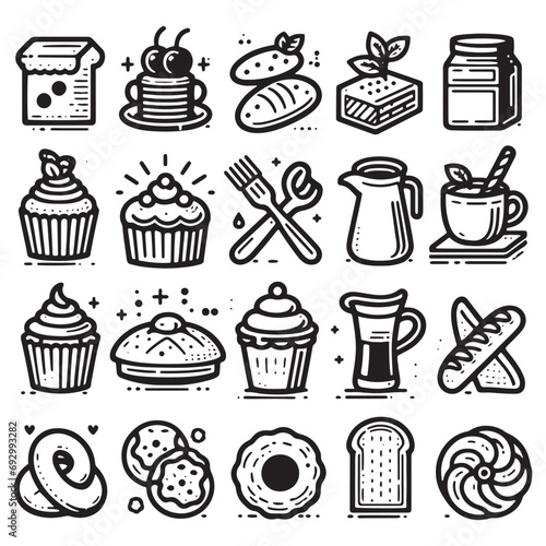 Bakery Icons: Artisan Bakery Symbol Set for Bakery Logo
