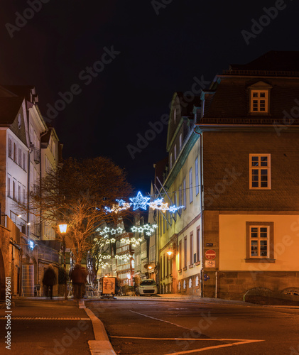 Altstadt Marburg, Adventszeit Lichter, Dezemberwetter, keine Menschen