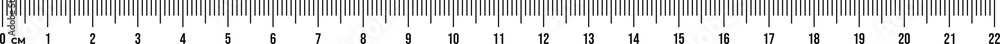 Ruler scale 22 cm. Centimeter scale for measuring Ruler scale 22 cm. Centimeter scale for measuring
