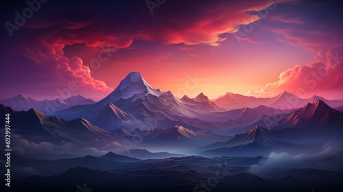 Radiant Gradientscape  Creating Eye-Catching Backgrounds with Vibrant Colors. Generative AI.