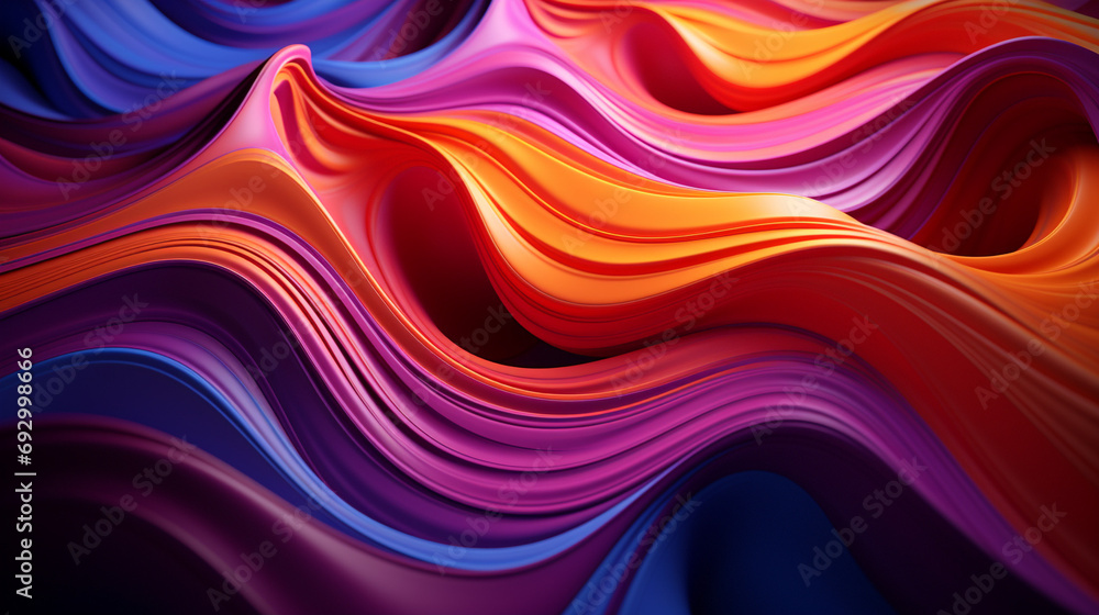 Obraz premium Psychedelic Serenity: Craft Mesmerizing Motion with Subtle Elements. Generative AI.