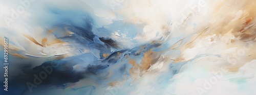 White Blue beige color acrylic abstraction. Expressive aesthetics of oil painting. Bright colors background. Modern Art.