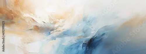 Panel kuchenny z motywem Blue and beige color acrylic oil art abstraction. Expressive aesthetics for creative background. Beautiful modern pastel colors.
