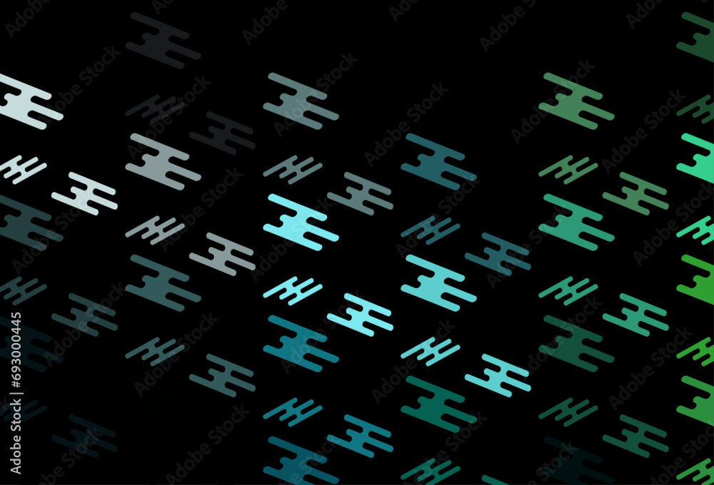 Dark Blue, Green vector texture with colorful lines.