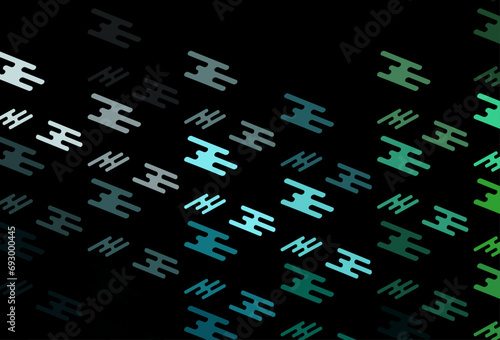 Dark Blue  Green vector texture with colorful lines.