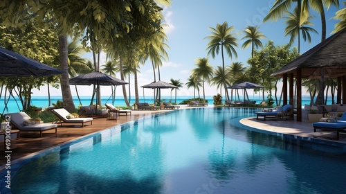 the pool at or near maldives at sunny © Intelligence Studio