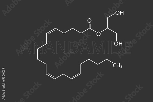 Anandamide molecular skeletal chemical formula