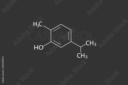 Carvacrol molecular skeletal chemical formula