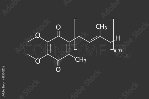 Coenzyme q10 molecular skeletal chemical formula