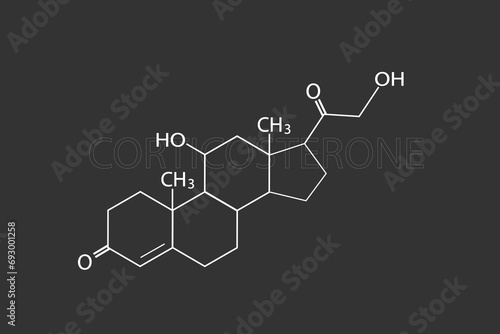  Corticosterone molecular skeletal chemical formula