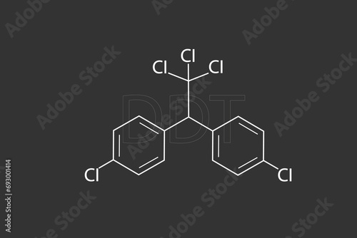DDT molecular skeletal chemical formula