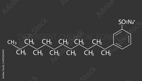 DETERGENT CHEMICAL FORMULA molecular skeletal chemical formula