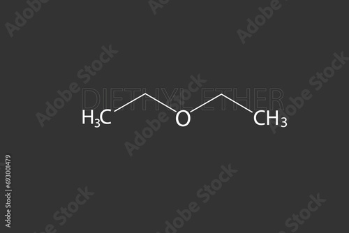 Diethyl ether molecular skeletal chemical formula