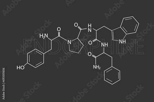 Endorphine molecular skeletal chemical formula