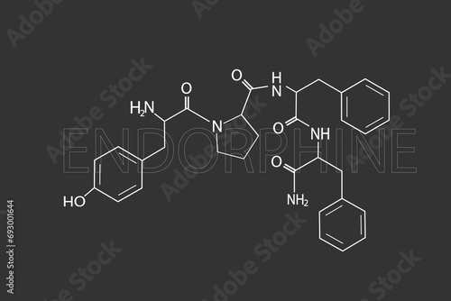 Endorphine molecular skeletal chemical formula