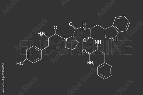 Endorphine molecular skeletal chemical formula