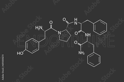 Endorphine molecular skeletal chemical formula