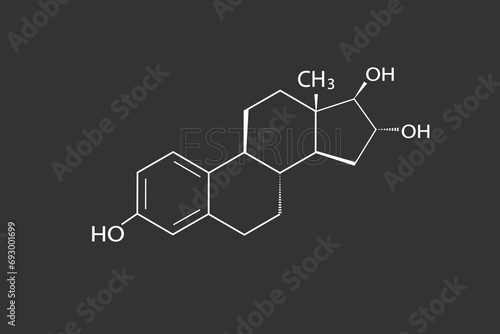 Estriol molecular skeletal chemical formula