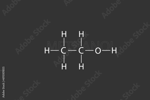 Methanol molecular skeletal chemical formula