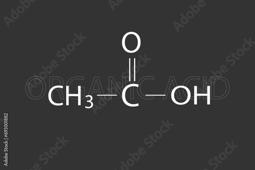 Organic acid molecular skeletal chemical formula