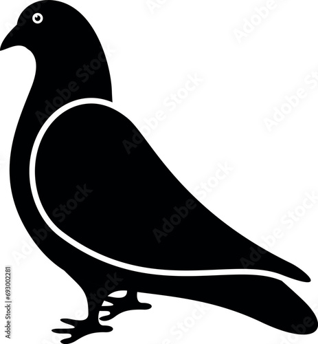 Taube, Vogel - Silhouette, Illustration