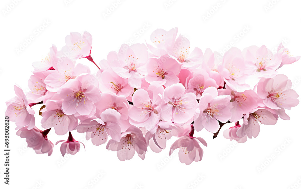 Cherry Blossom On Isolated Background