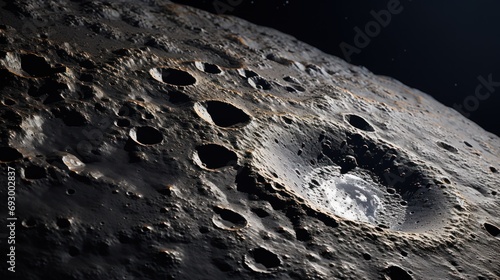 Fascinating moon images capture meteorite craters and intriguing surface features photo
