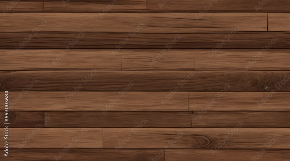 Fototapeta premium Abstract Brown Hardwood Floor Texture Pattern. Striped, textured brown hardwood floor with wood grain pattern.