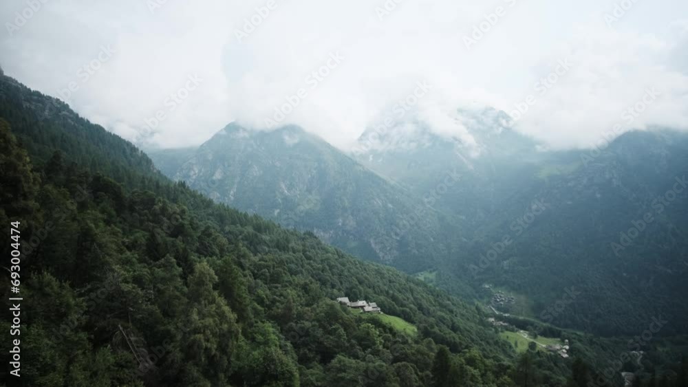 Climbing The Mountain By Funicular With Amazing View Alps Mountains Climbing The Mountain By Funicular With Amazing View Alps Mountains