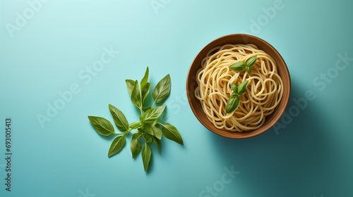 pasta and basil photo