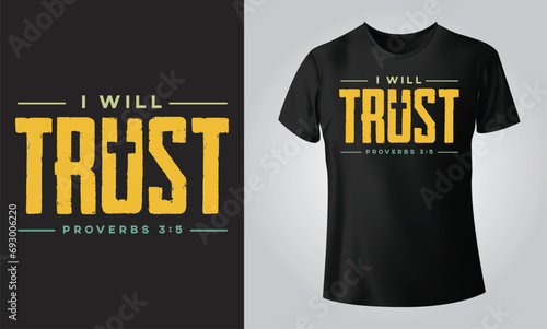 Trust - Typographical Black Background, T-shirt, mug, cap and other print on demand Design, svg, Vector, EPS, JPG