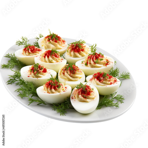 Christmas Deviled Eggs Delight on a transparent background