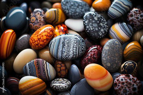 Living Stones - Lithops camouflaged among real stones. photo