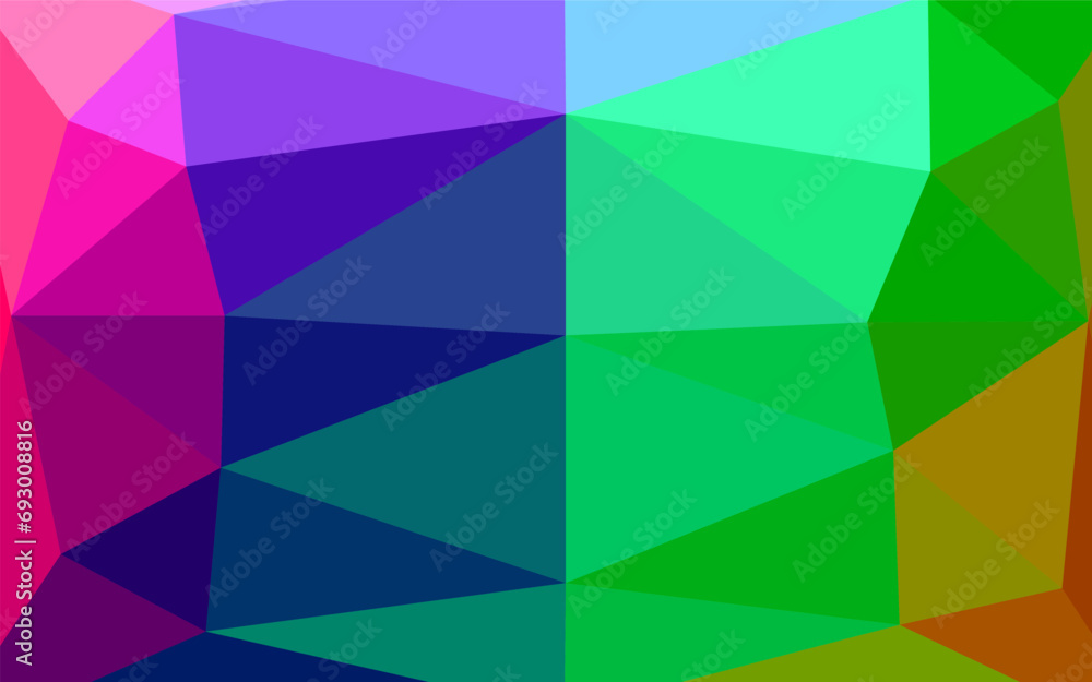Fototapeta premium Light Multicolor, Rainbow vector abstract polygonal texture.