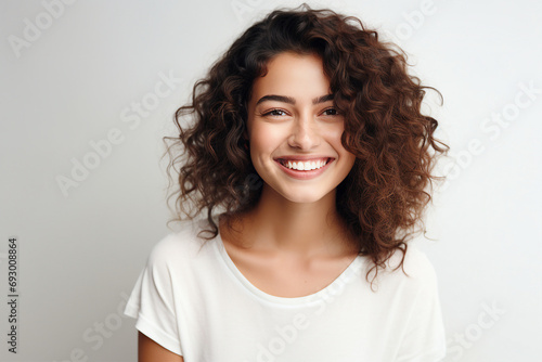 AI generated image of cheerful gorgeous stunning girl