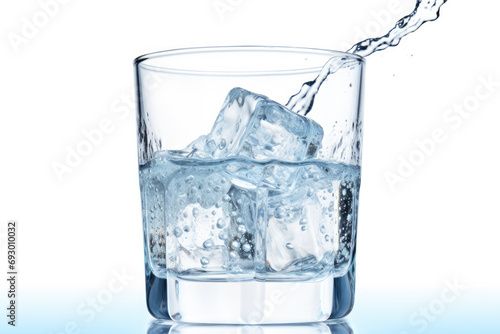 Capturing The Act Of Pouring Water Into A Glass On A Clear Background