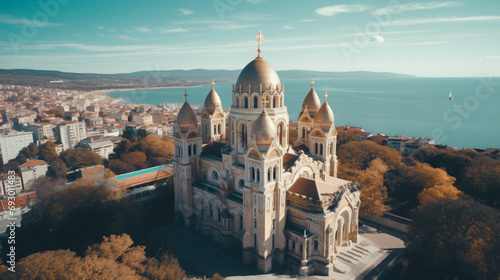The Cathedral of the Assumption in Varna Aerial view