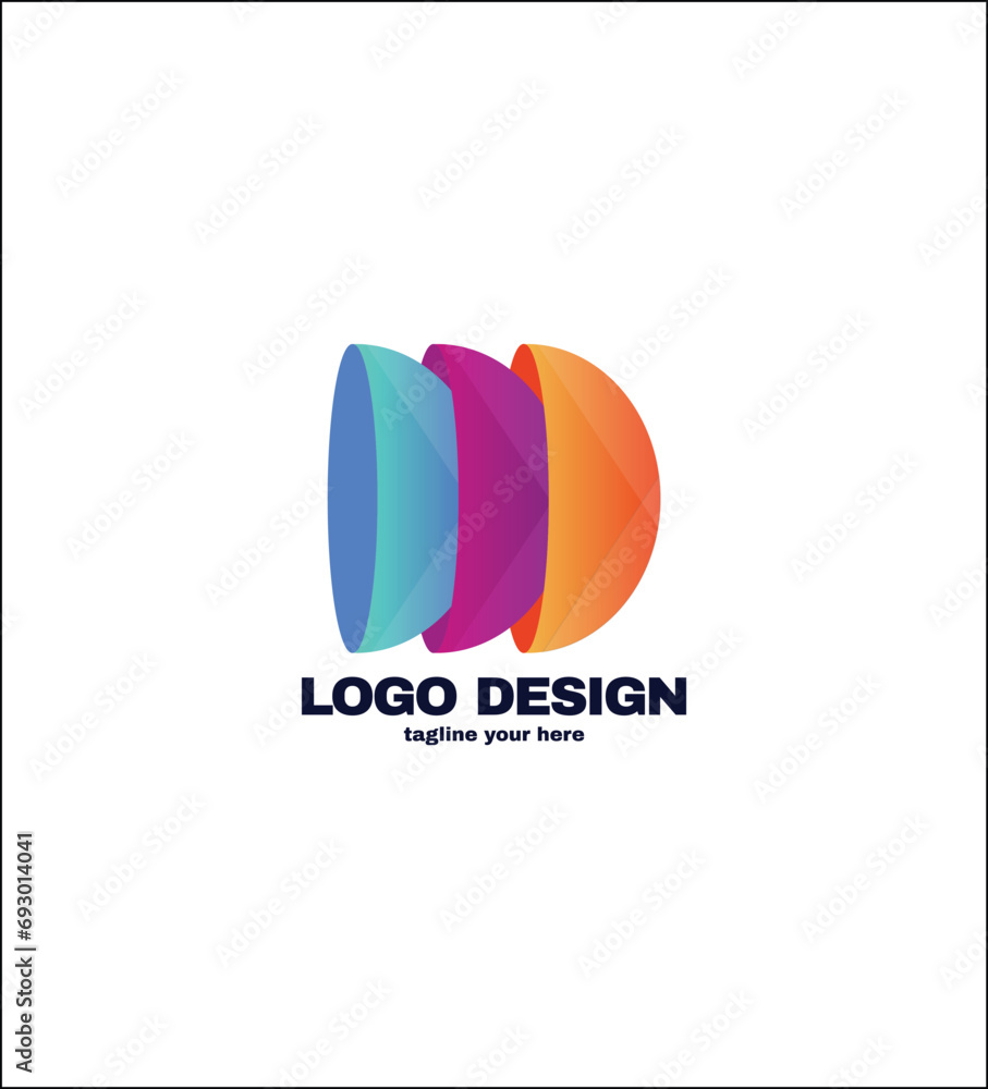3D shape bowl logo design. 3D shape bowl logo design.