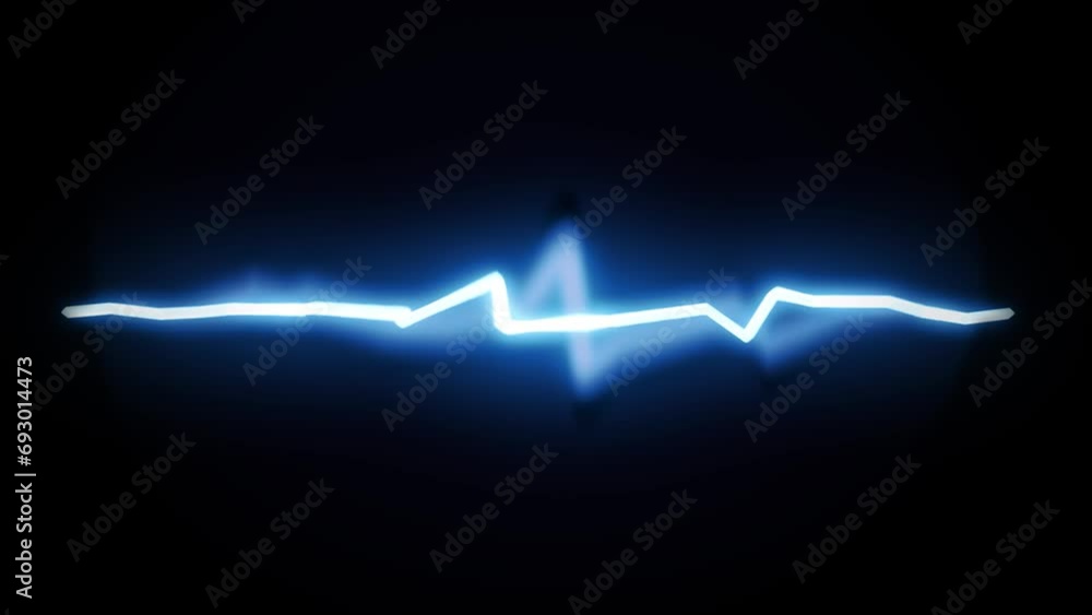 Neon glow, lightning line. An overlay, 3D animation loop, graphic element for commercial compositions, offers, intros or logos