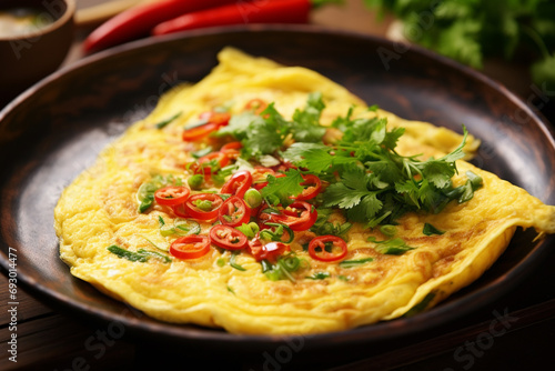 Authentic Thai Omelet: A Delicious and Flavorful Traditional Dish, Perfect for Quick and Healthy Meals.