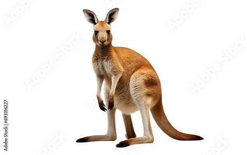 Majestic Kangaroo On Isolated Background